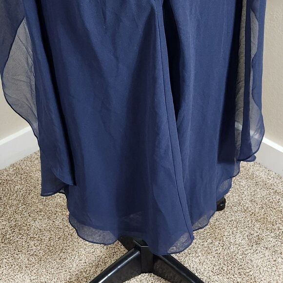 Adrianna Papell - AP1E205401 Beaded Bateau Neck Illusion Chiffon Dress Size 8 - Picture 10 of 16